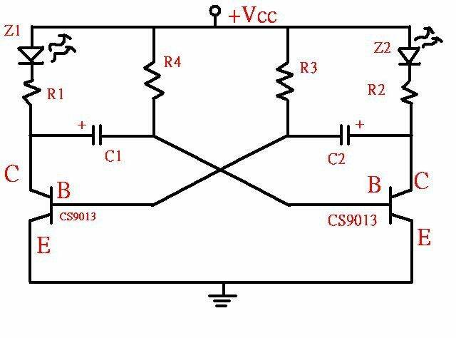 爆閃燈電路