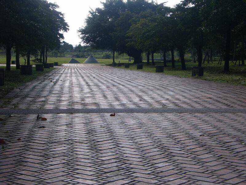 車輛可以先開到水池邊