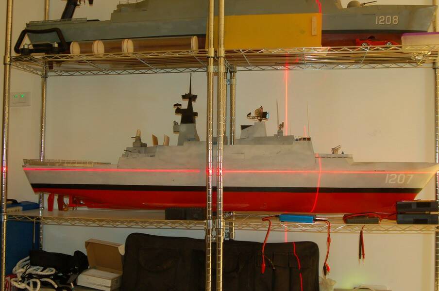 船身各線條部位掃射水平