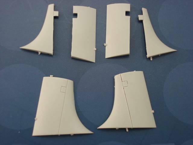 切一半,但快要"變臉"的1/144海狼後水平舵